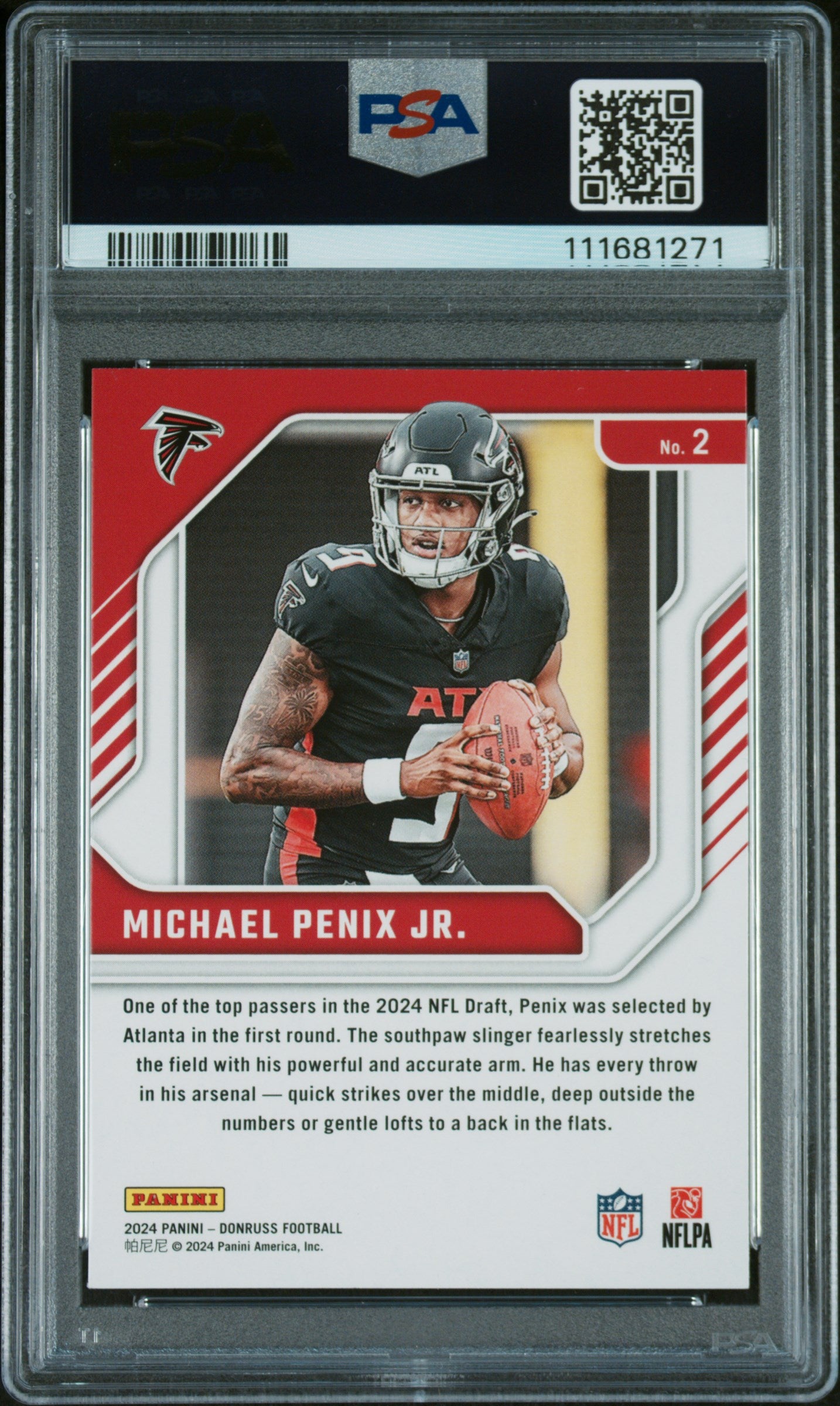 2024 Elite Series #2 Michael Penix Jr. the Rookies PSA 10
