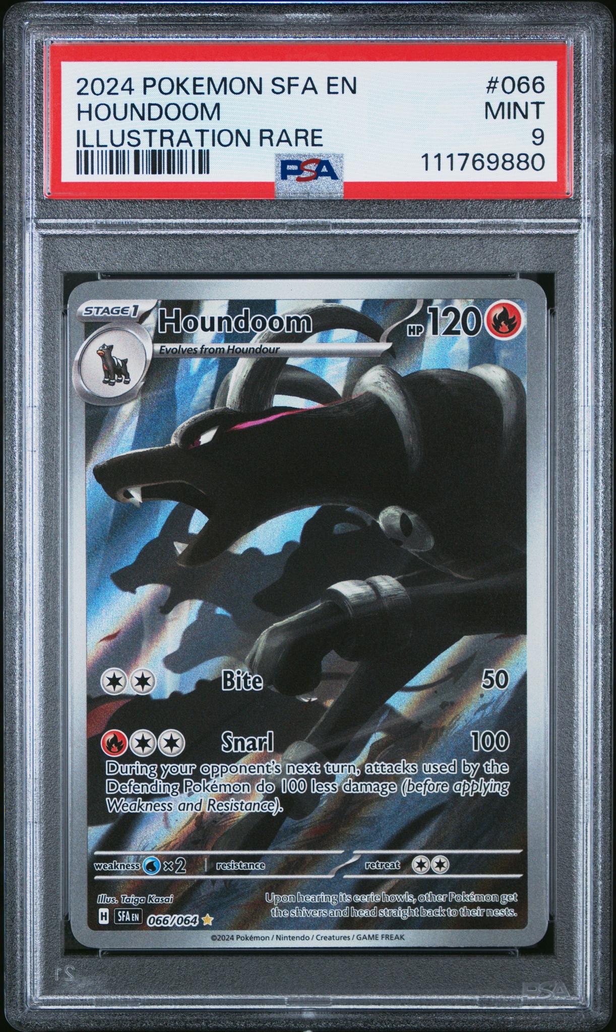2024 Pokemon #066/064 Houndoom Illustration Rare PSA 9