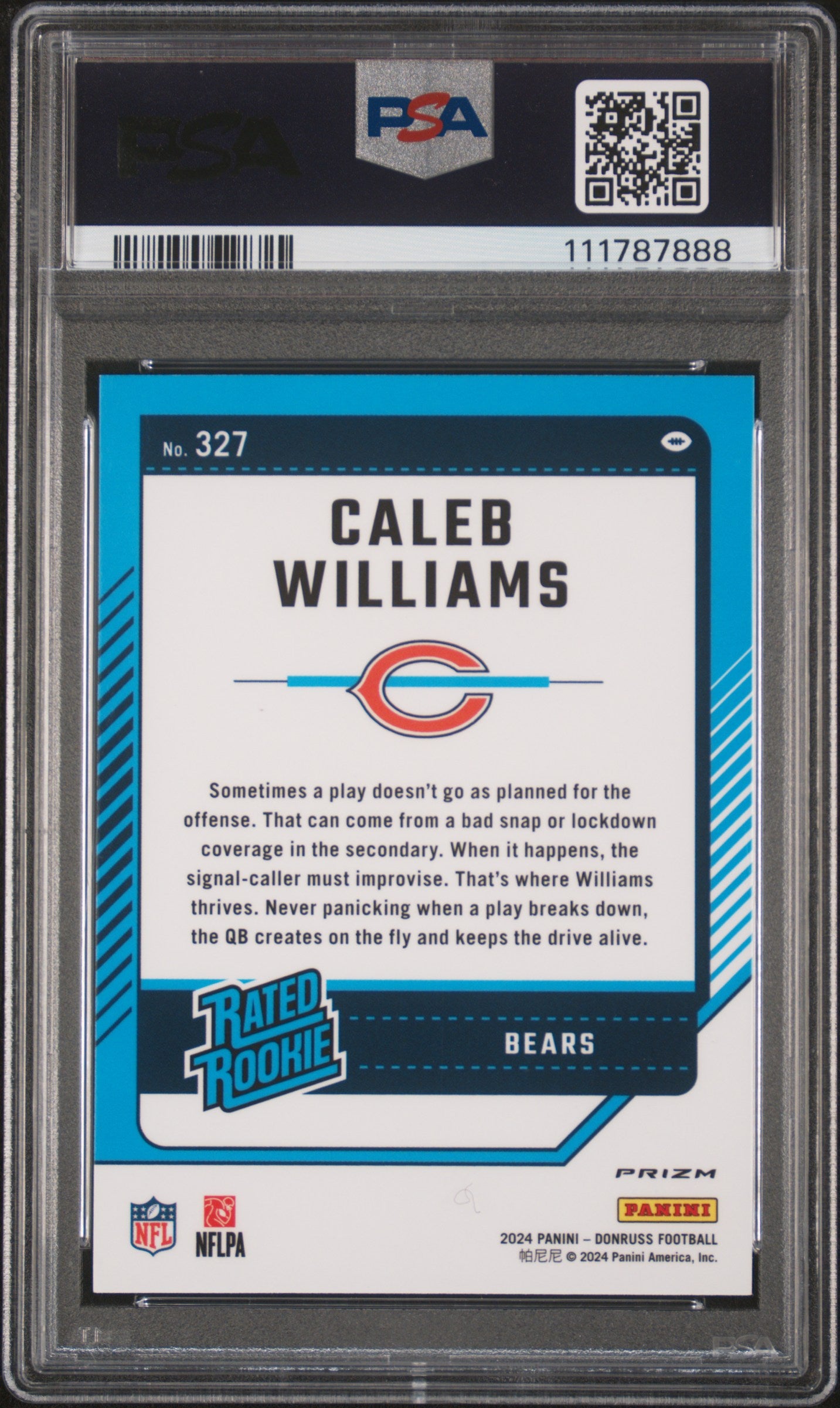2024 Panini Donruss Optic Preview Red Wave Caleb Williams #327 RC PSA 10