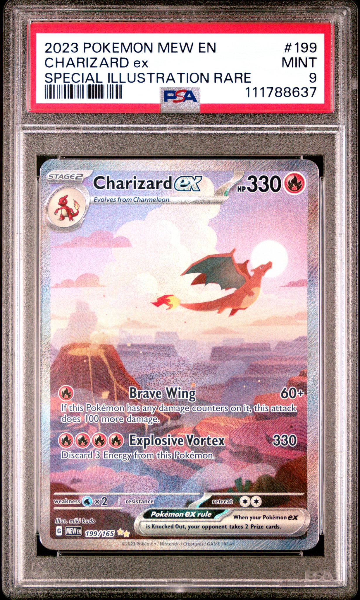 2023 Pokémon Scarlet & Violet 151 SIR Charizard #199/165 ex PSA 9