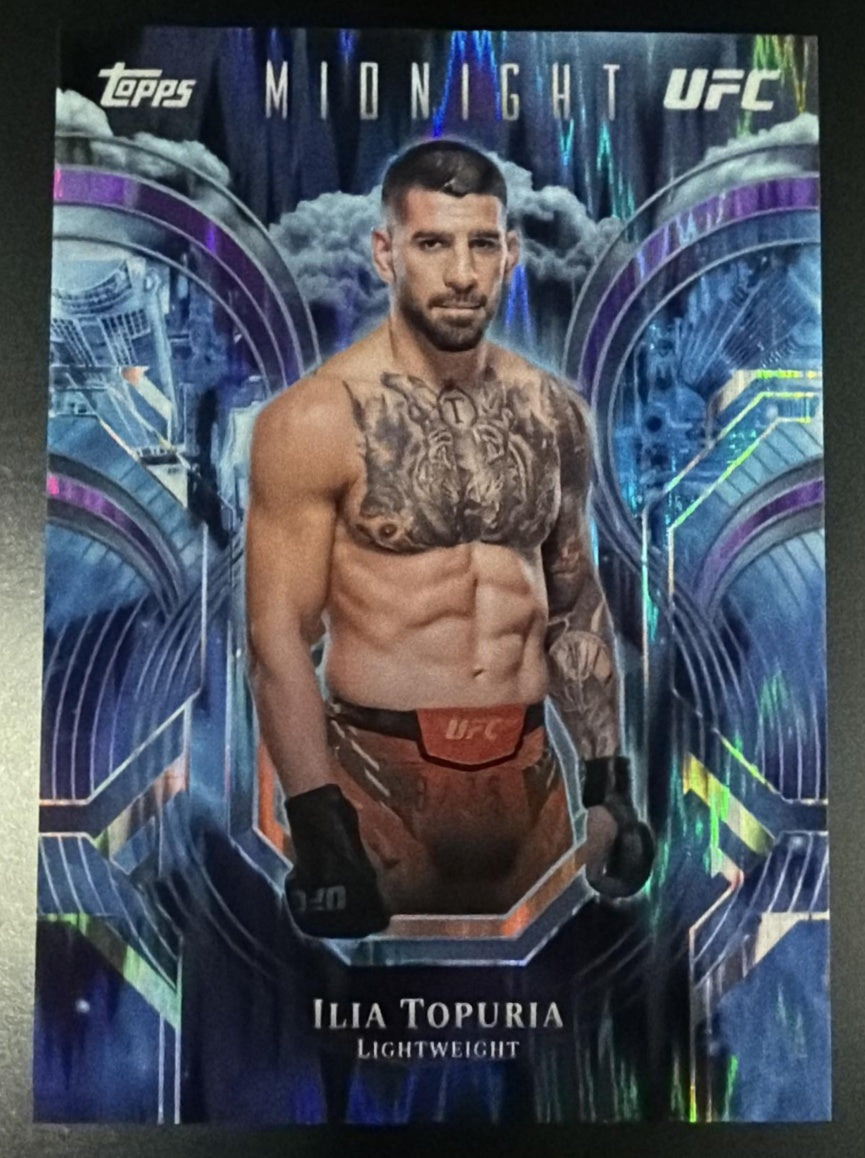 2026 Topps PC-22 Ilia Topuria Night Watch SSP Purple /75