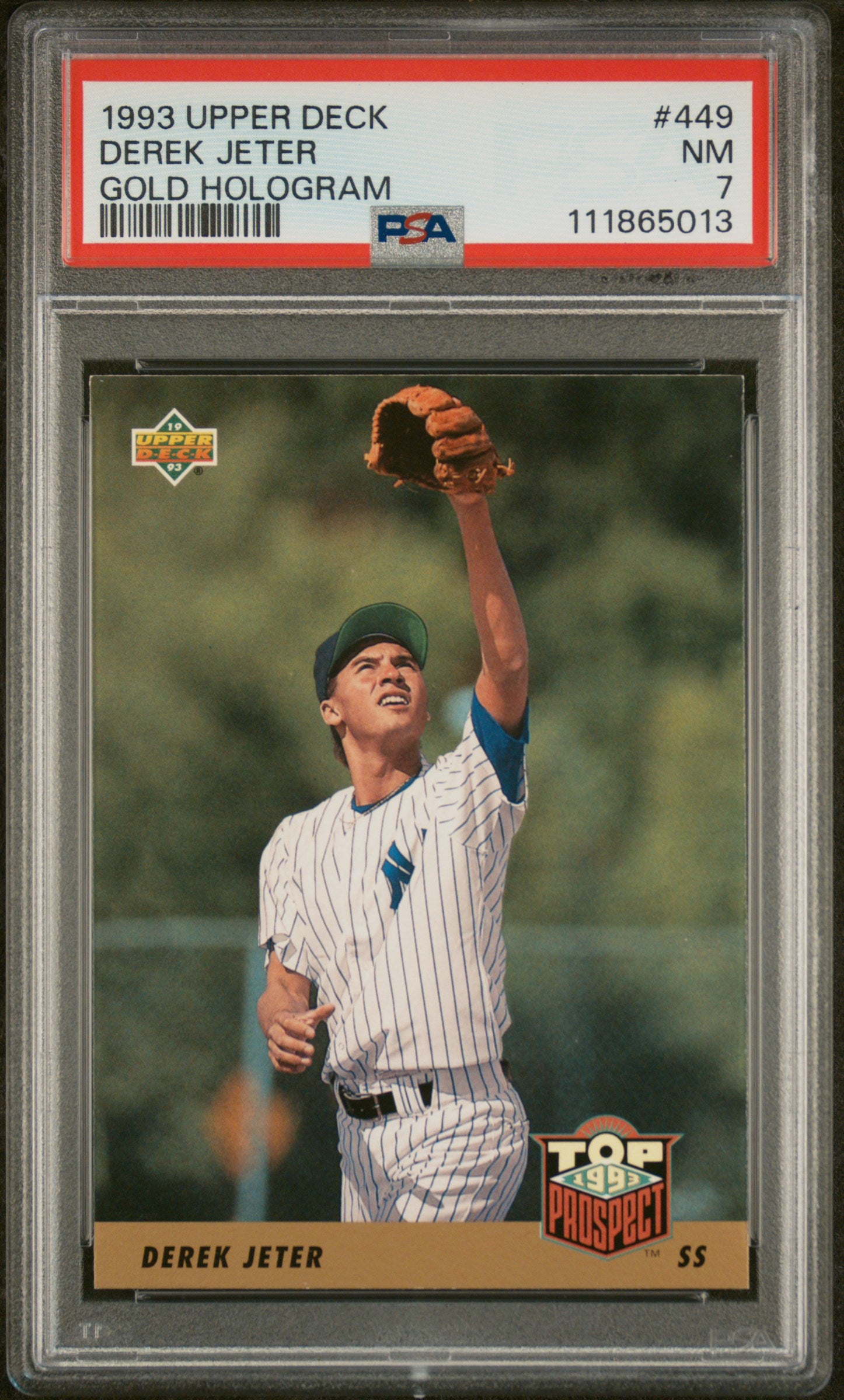 1993 Upper Deck Gold Hologram Derek Jeter #449 PSA 7