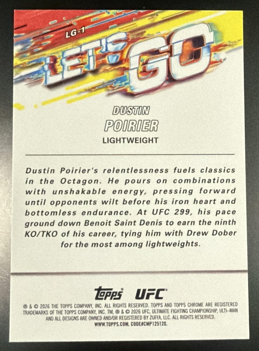 2026 Topps Chrome LG-1 Dustin Poirier SSP
