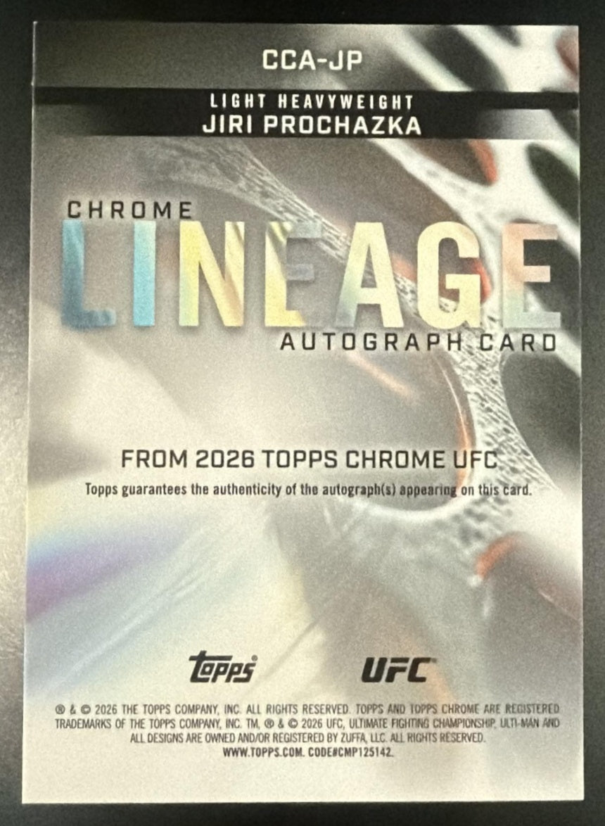 2026 Chrome Jiri Prochazka Lineage Red Auto /5