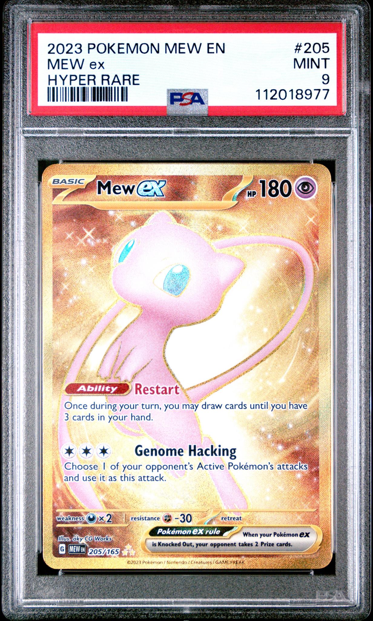 2023 Pokémon Scarlet & Violet 151 Mew Hyper Rare #205/165 EX PSA 9