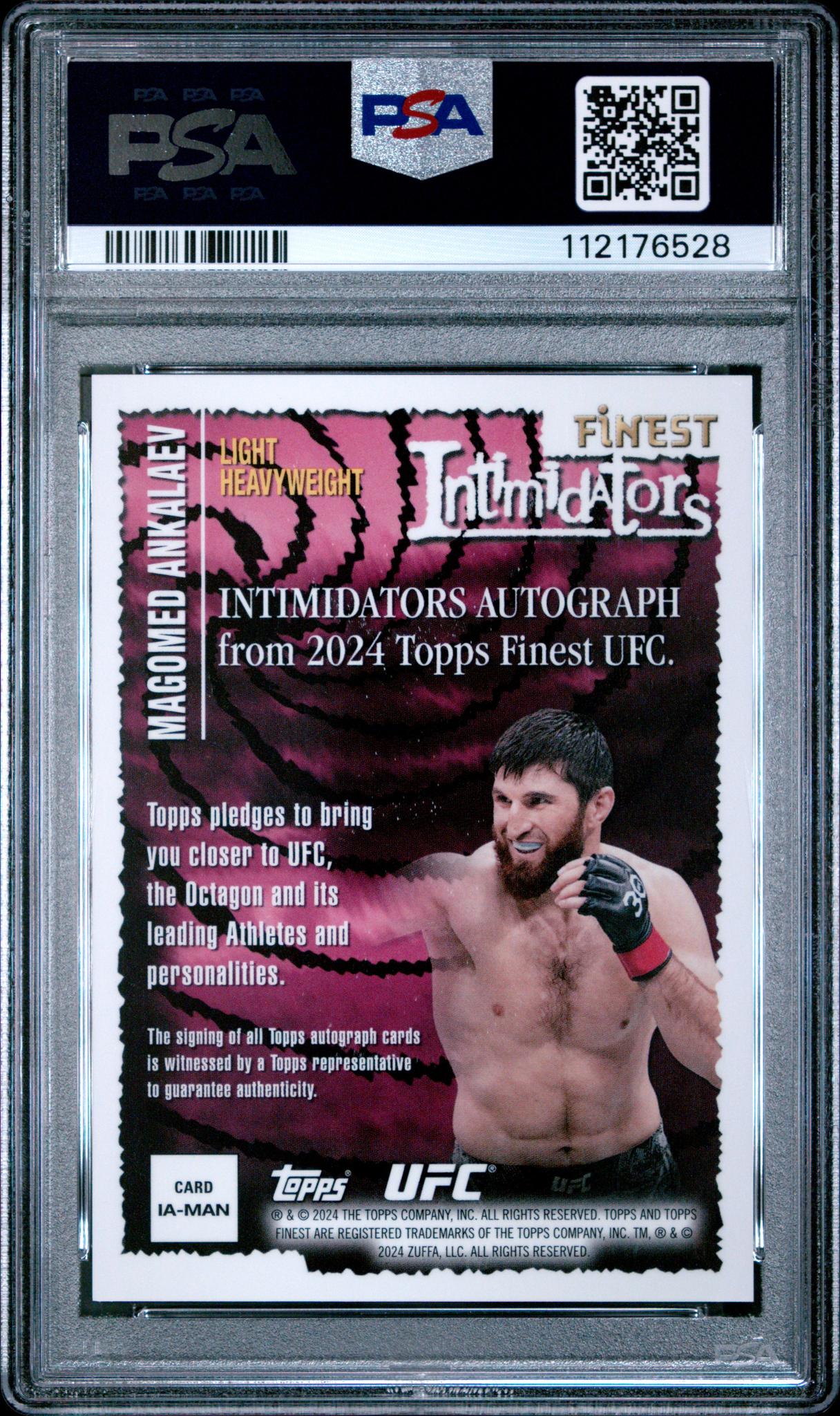 2024 Finest #IA-MAN Magomed Ankalaev Intimidators /39 PSA 10