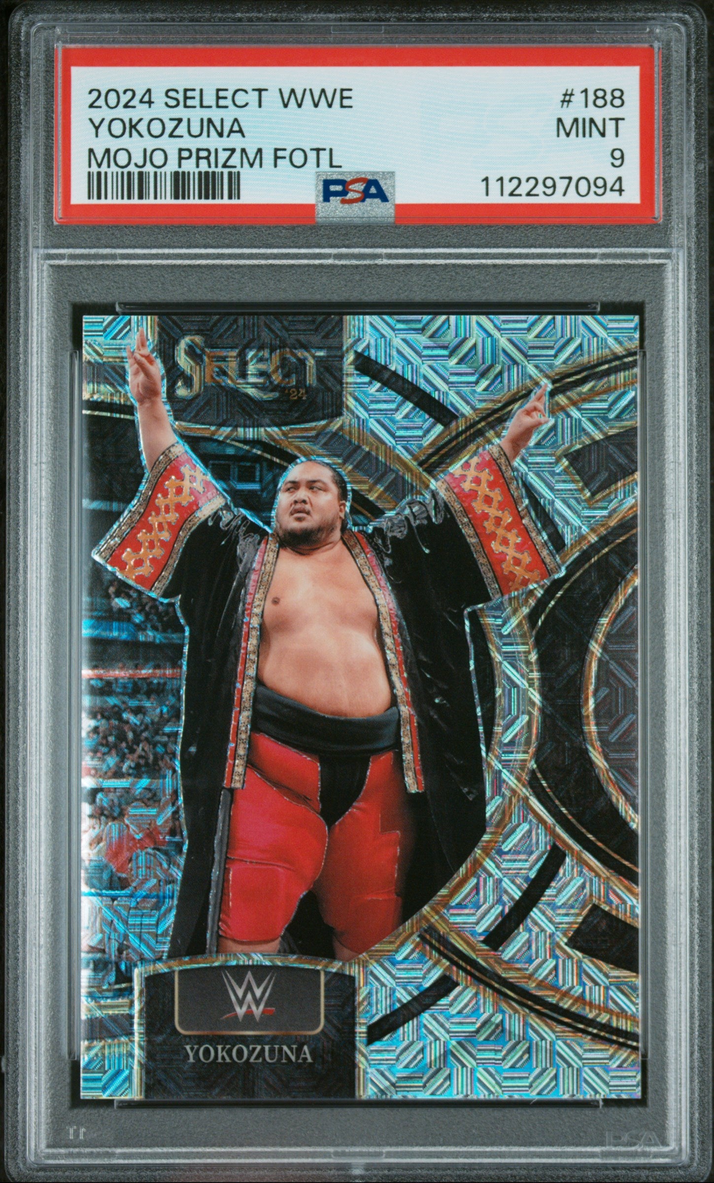 2024 Panini Select Mojo Prizm FOTL Yokozuna #188 /8 PSA 9