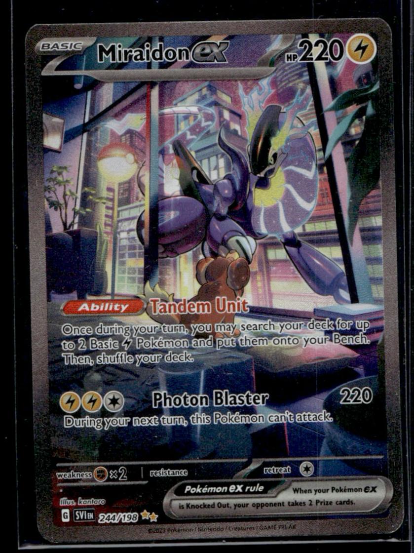 2023 Pokémon Scarlet & Violet Special Illustration Rare Miraidon #244/198 EX