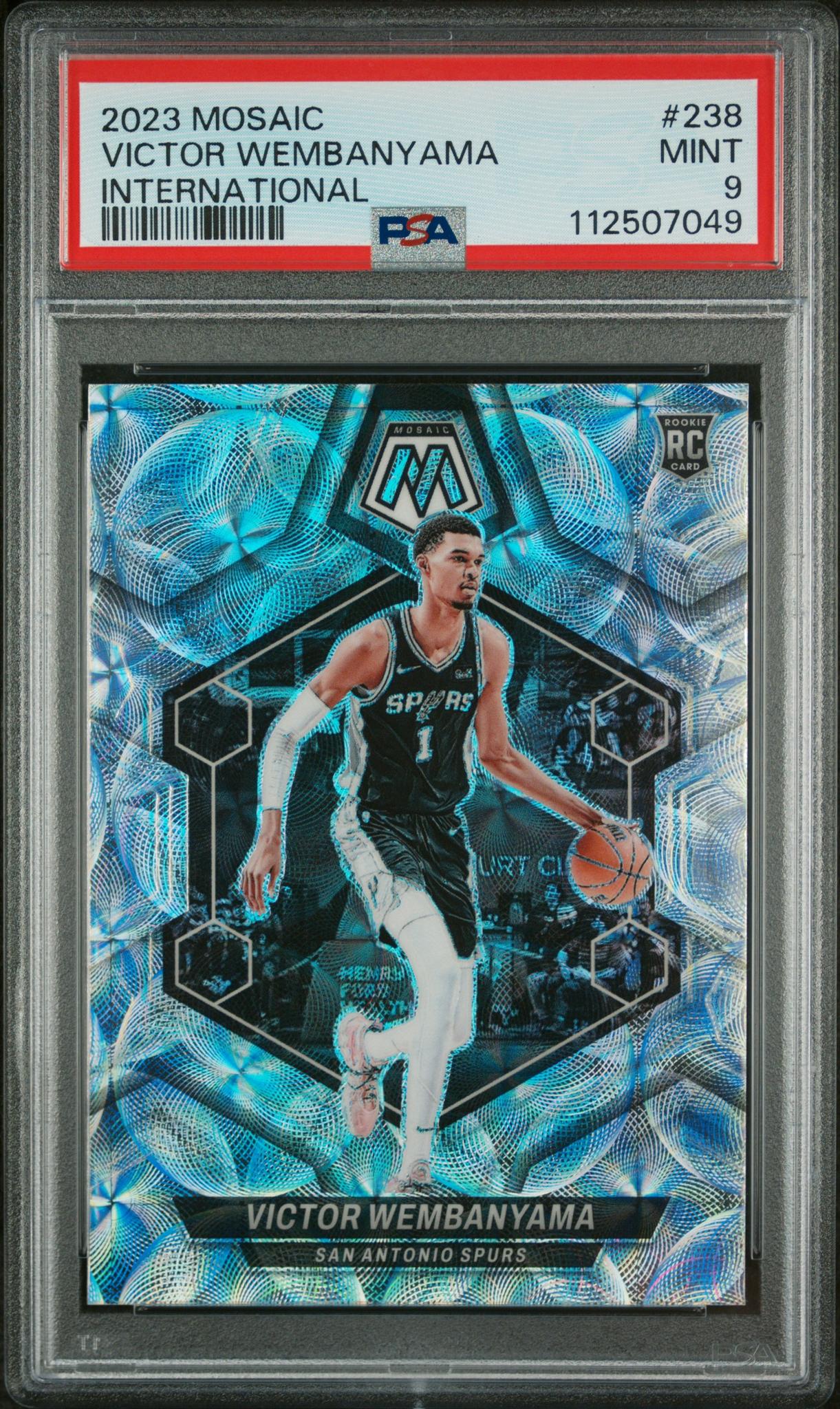 2023 Panini Mosaic International Victor Wembanyama #238 RC PSA 9