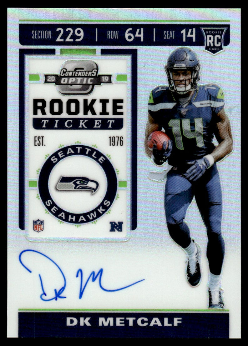 2019 Contenders Optic #114 DK Metcalf Rookie Ticket Auto RC