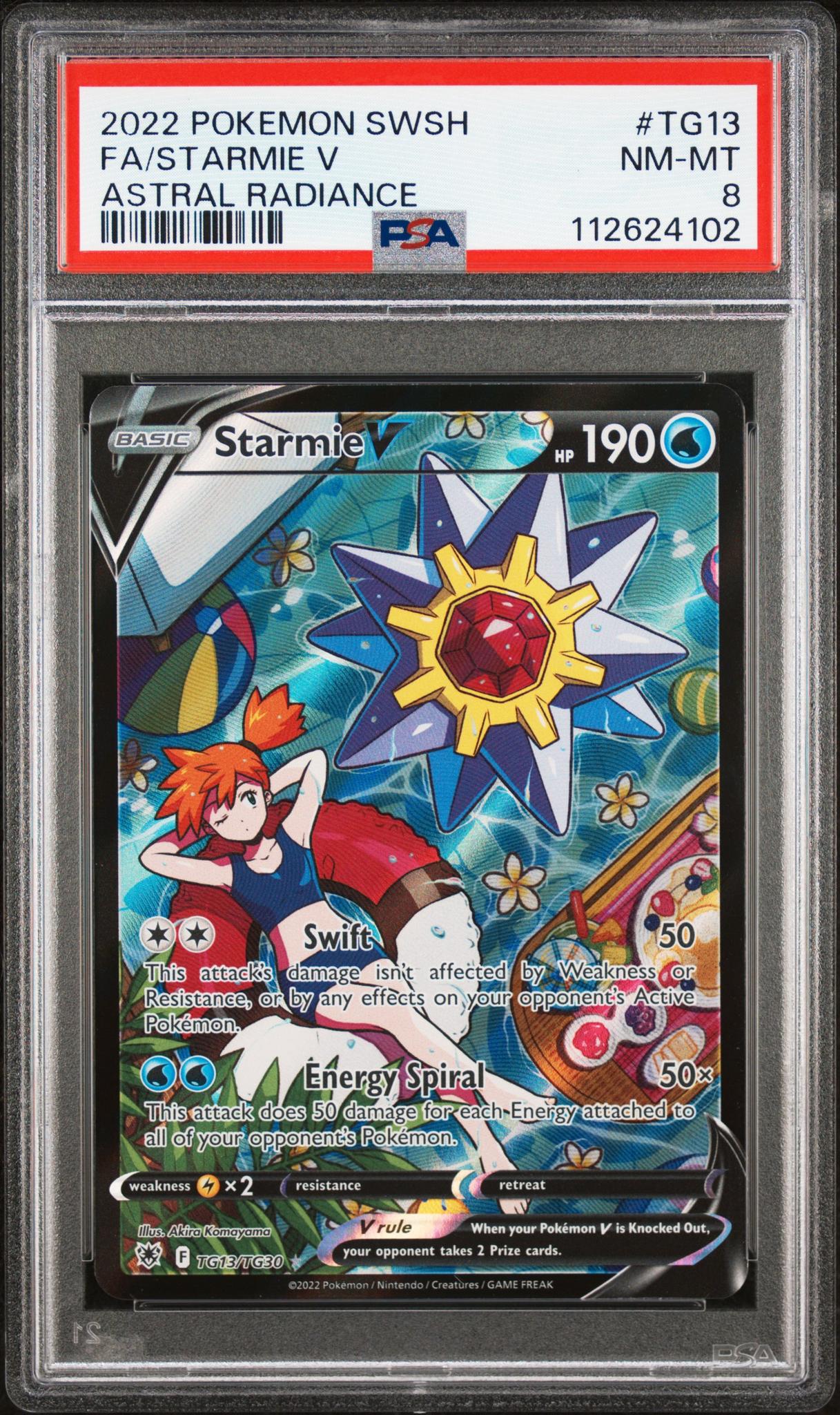 2022 Pokemon Astral Radiance Starmie V #TG13 PSA 8
