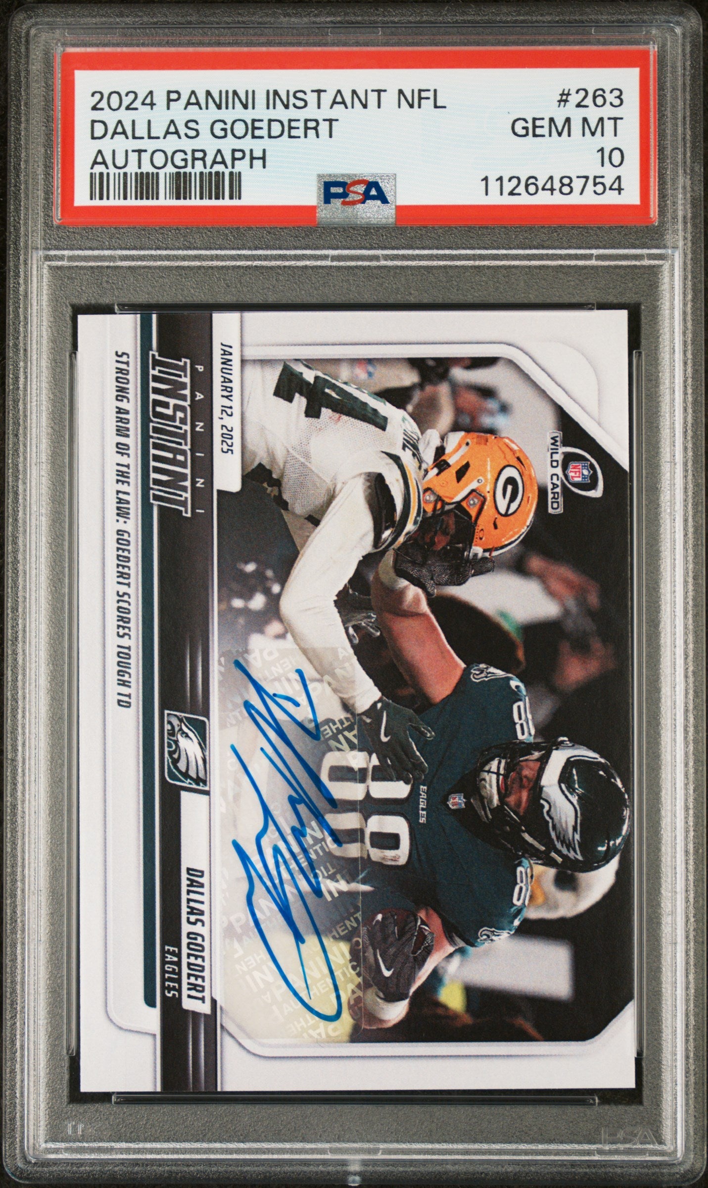2024 Panini Instant Dallas Goedert #263 Auto /99 PSA 10