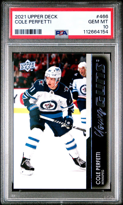 2021-22 Upper Deck Young Guns Cole Perfetti #466 PSA 10