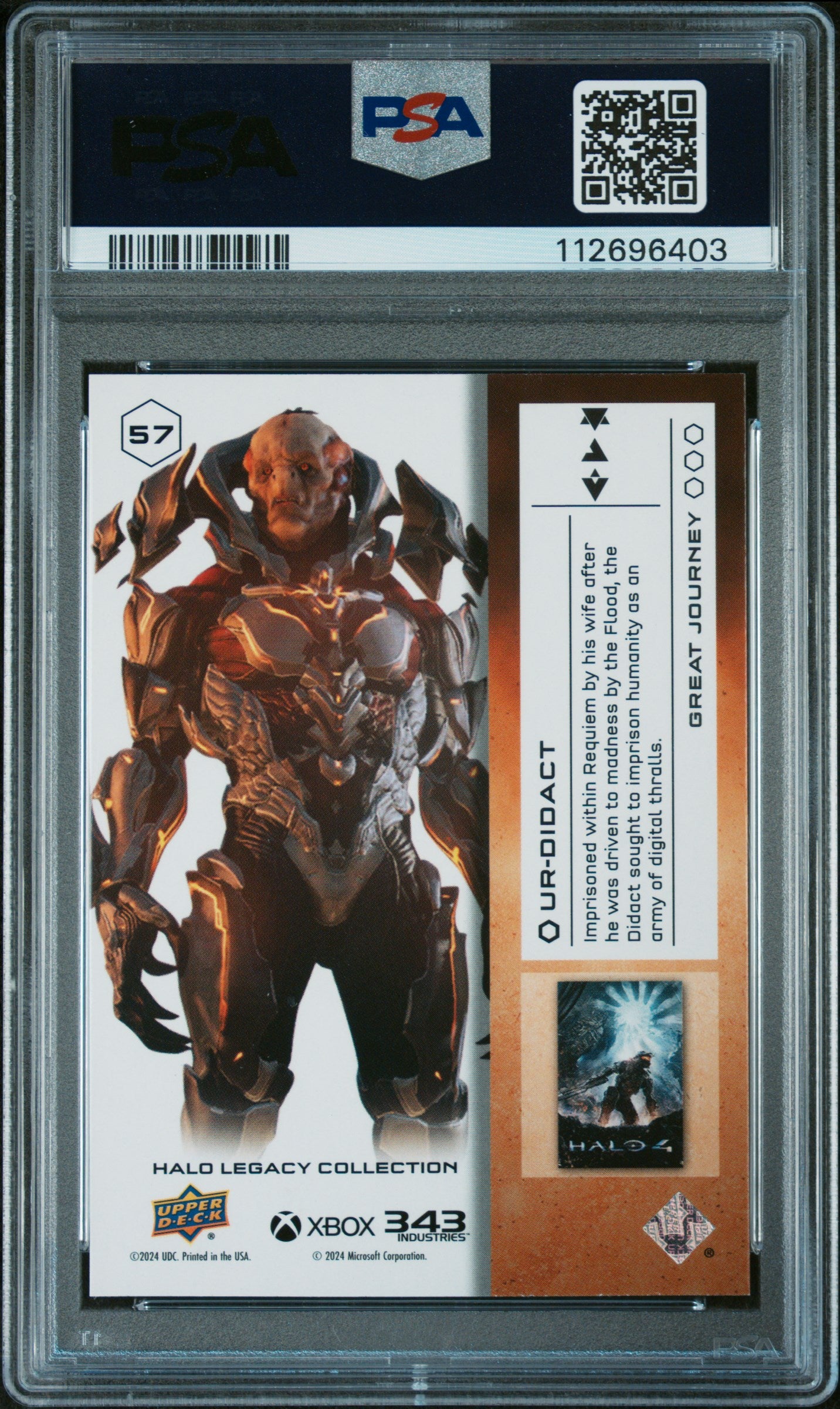 2025 Upper Deck Halo Legacy Collection Great Journey Ur Didact #57 PSA 10