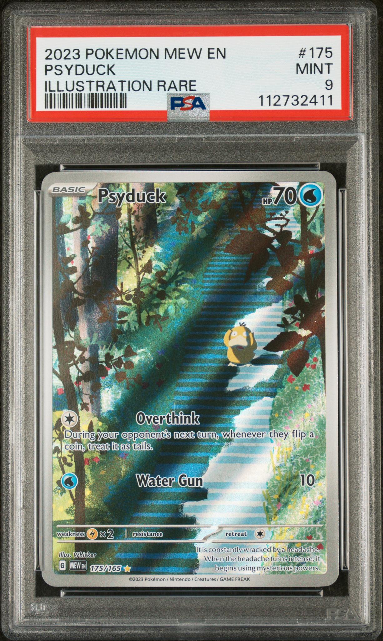 2023 Pokemon #175/165 Psyduck Illustration Rare PSA 9