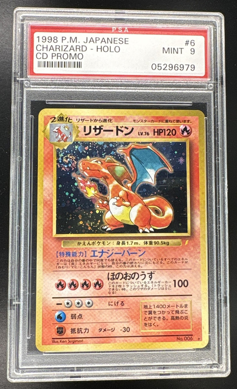 1998 Pokemon Cd Promo Japanese Holo Charizard #006 PSA 9