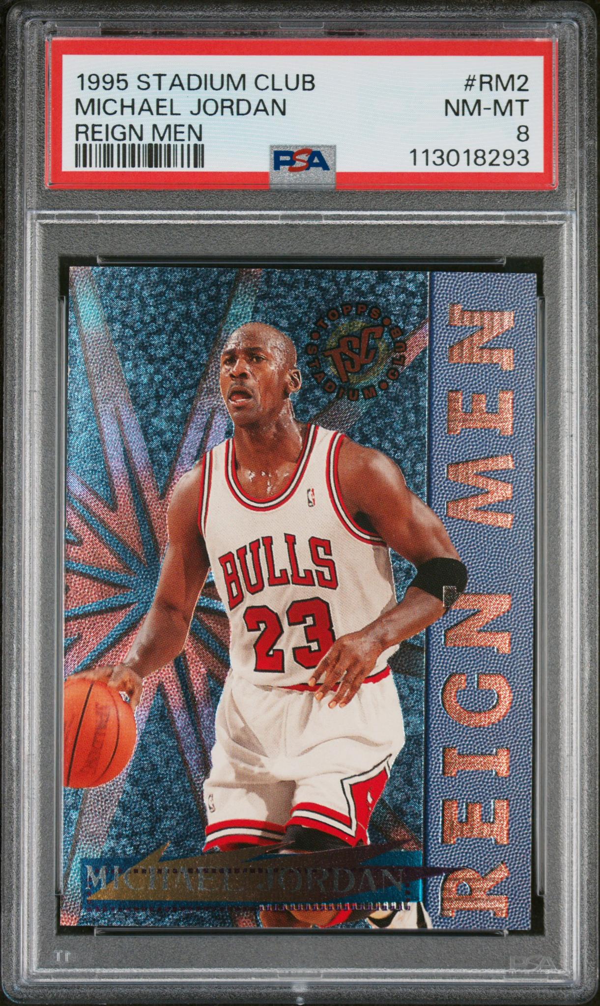 1995 Stadium Club Reign Men Michael Jordan #RM2 PSA 8
