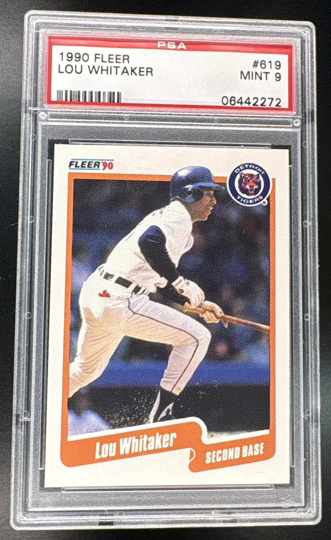 1990 Fleer Tradition Lou Whitaker #619 PSA 9
