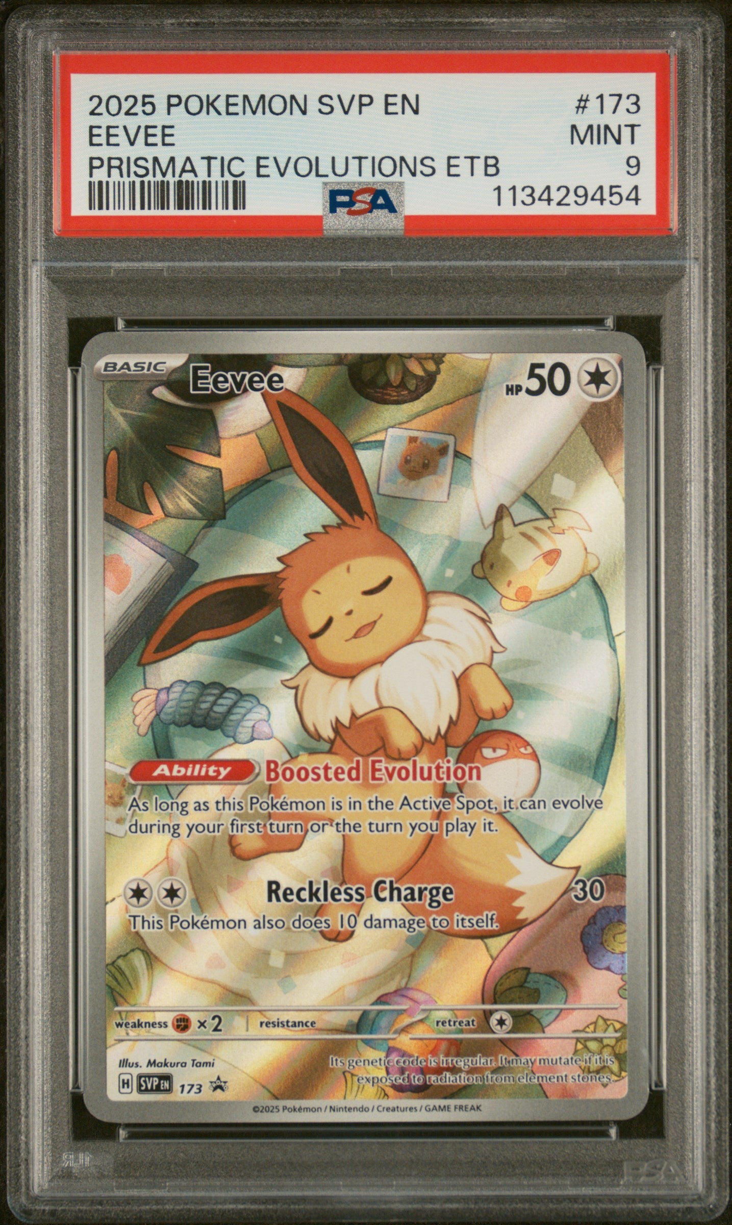 2025 Pokemon SVP EN Prismatic Evolutions ETB Eevee #173 Promo PSA 9