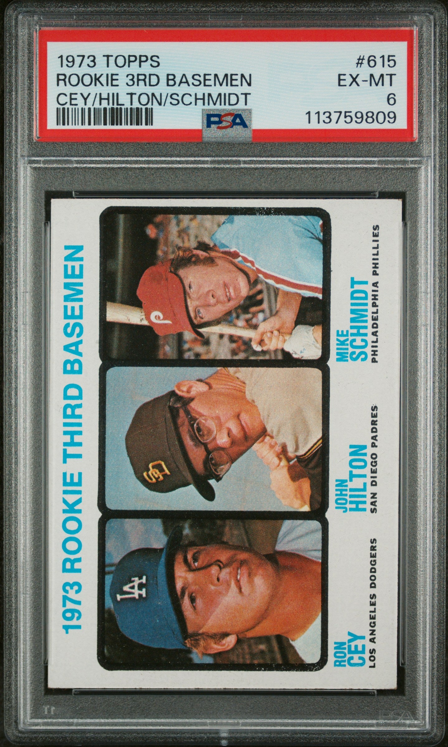 1973 Topps Cey Hilton Schmidt #615 PSA 6