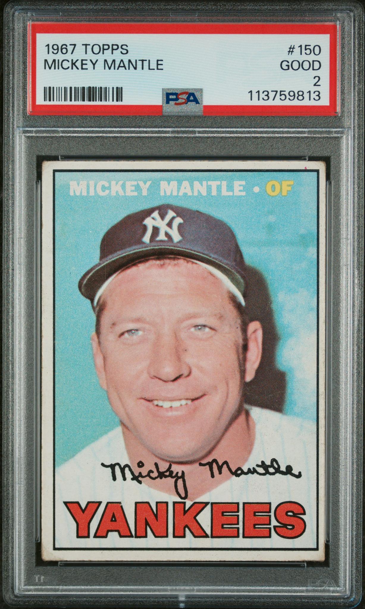 1967 Topps Mickey Mantle #150 PSA 2