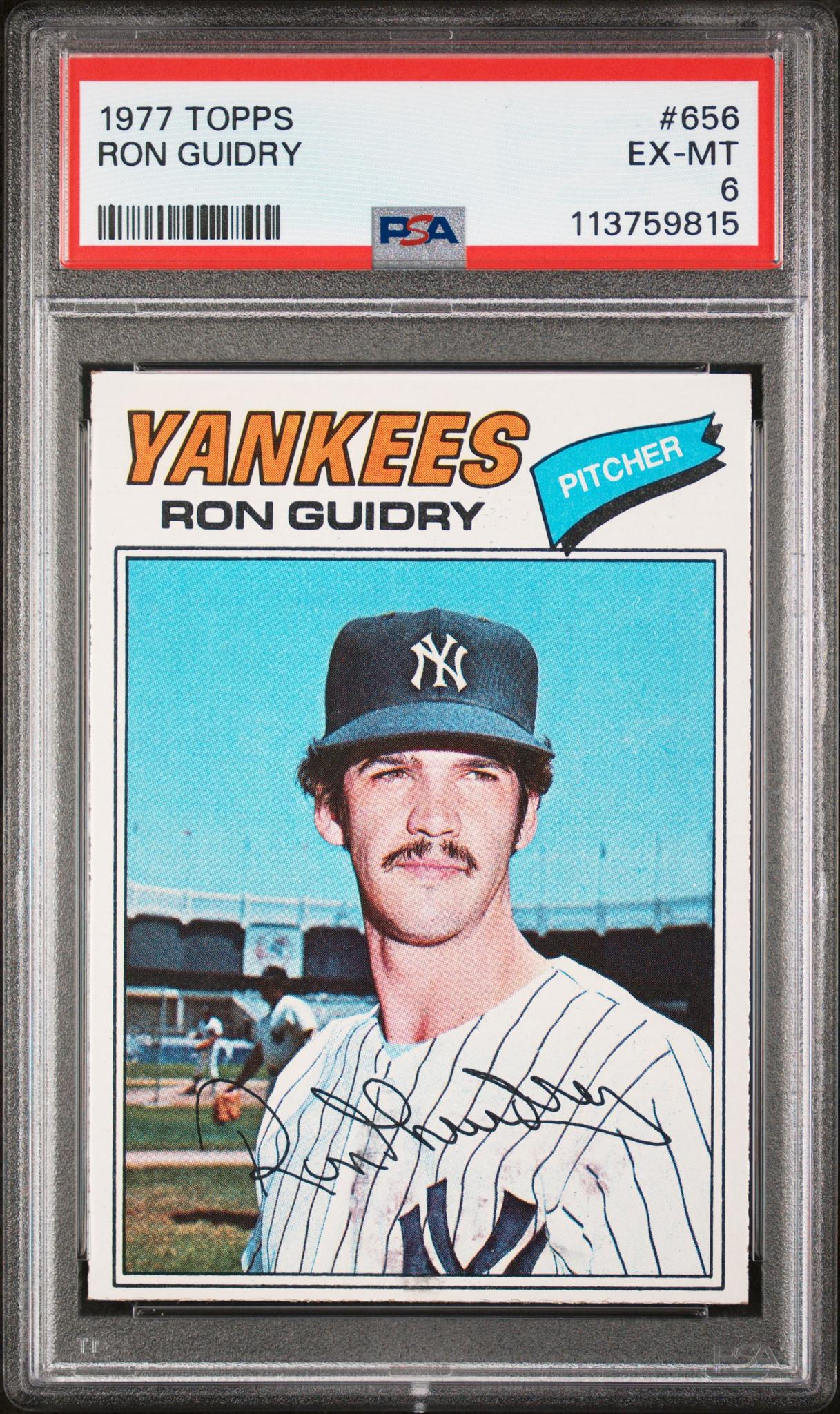 1977 Topps Ron Guidry #656 PSA 6