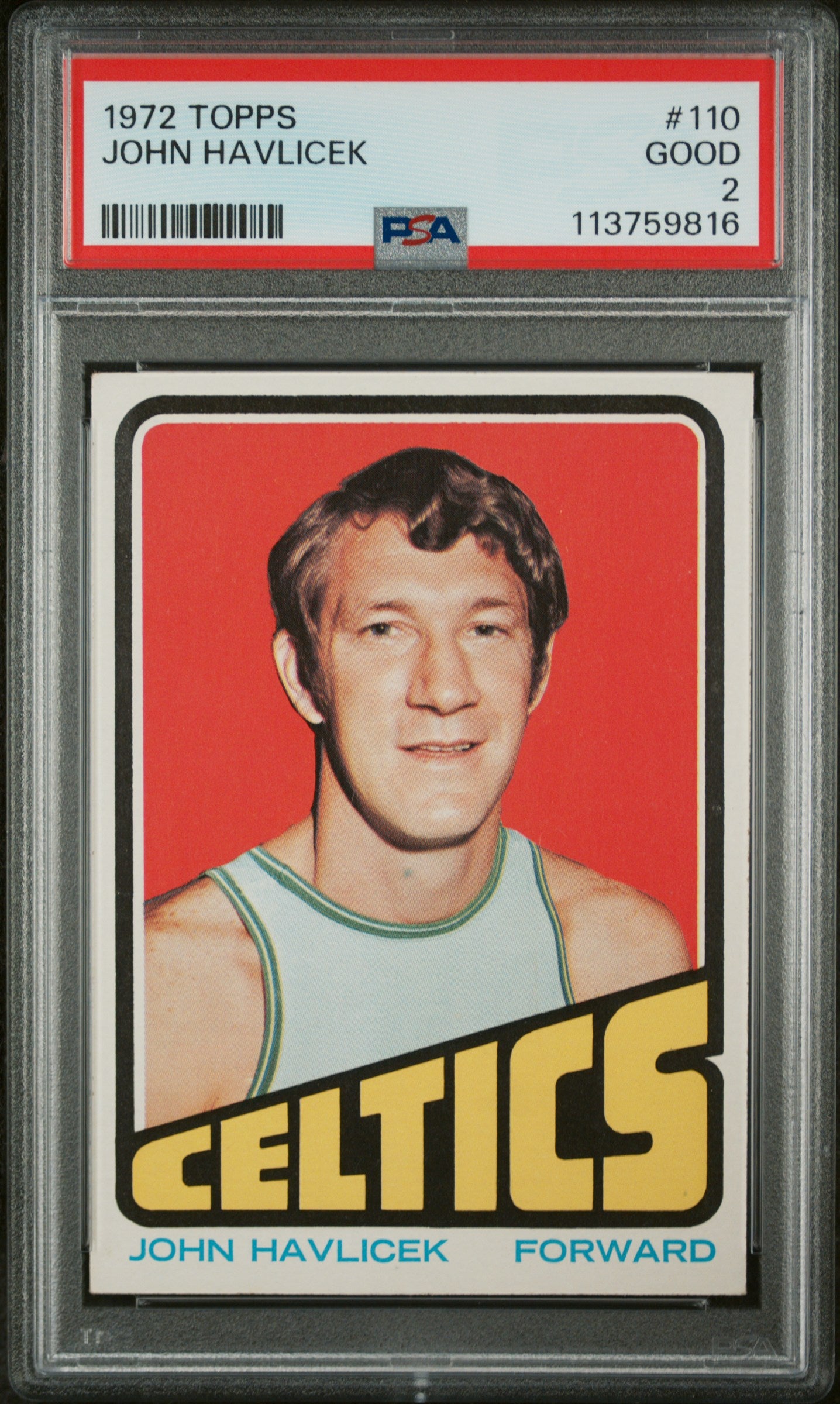 1972 Topps John Havlicek #110 PSA 2