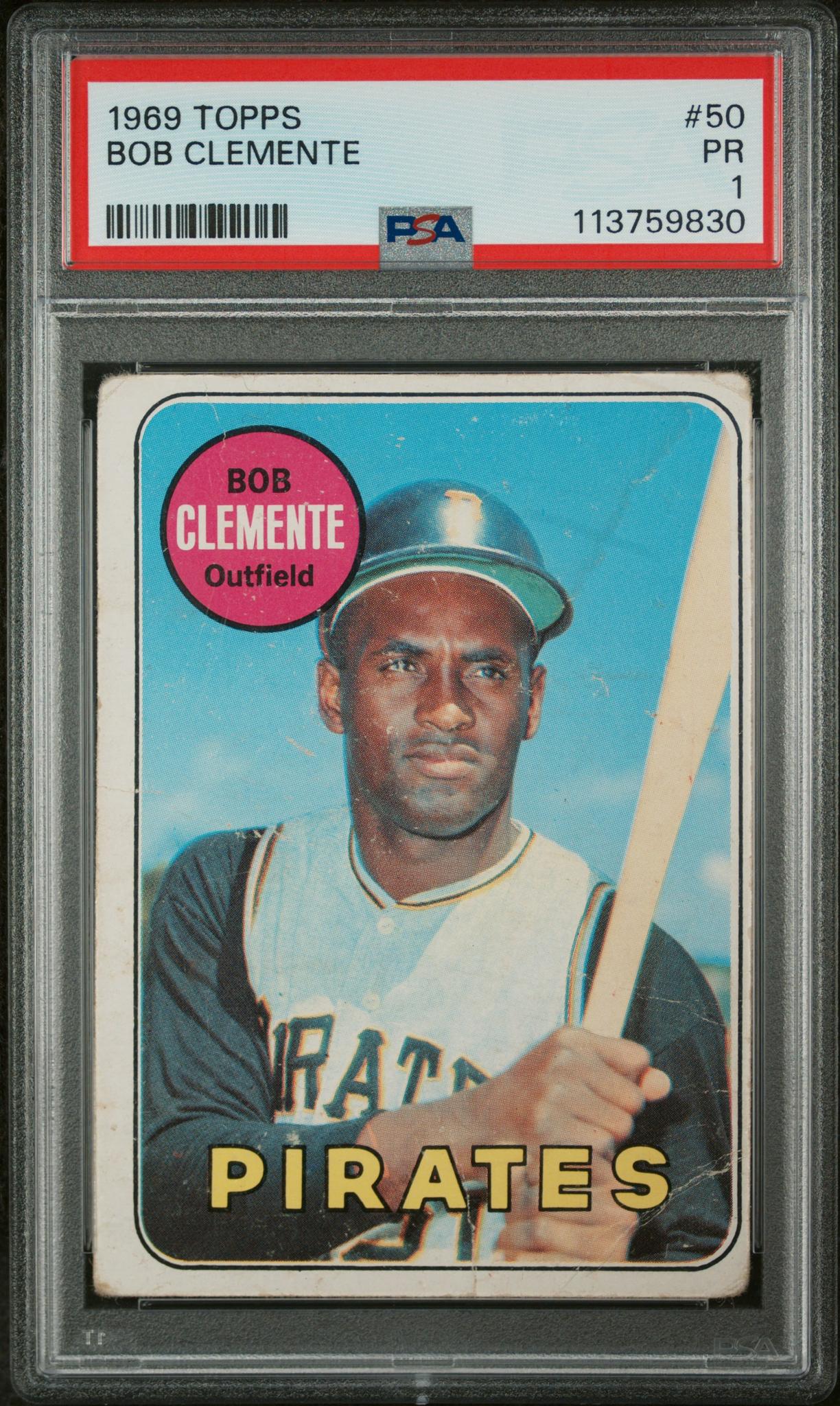 1969 Topps Bob Clemente #50 PSA 1