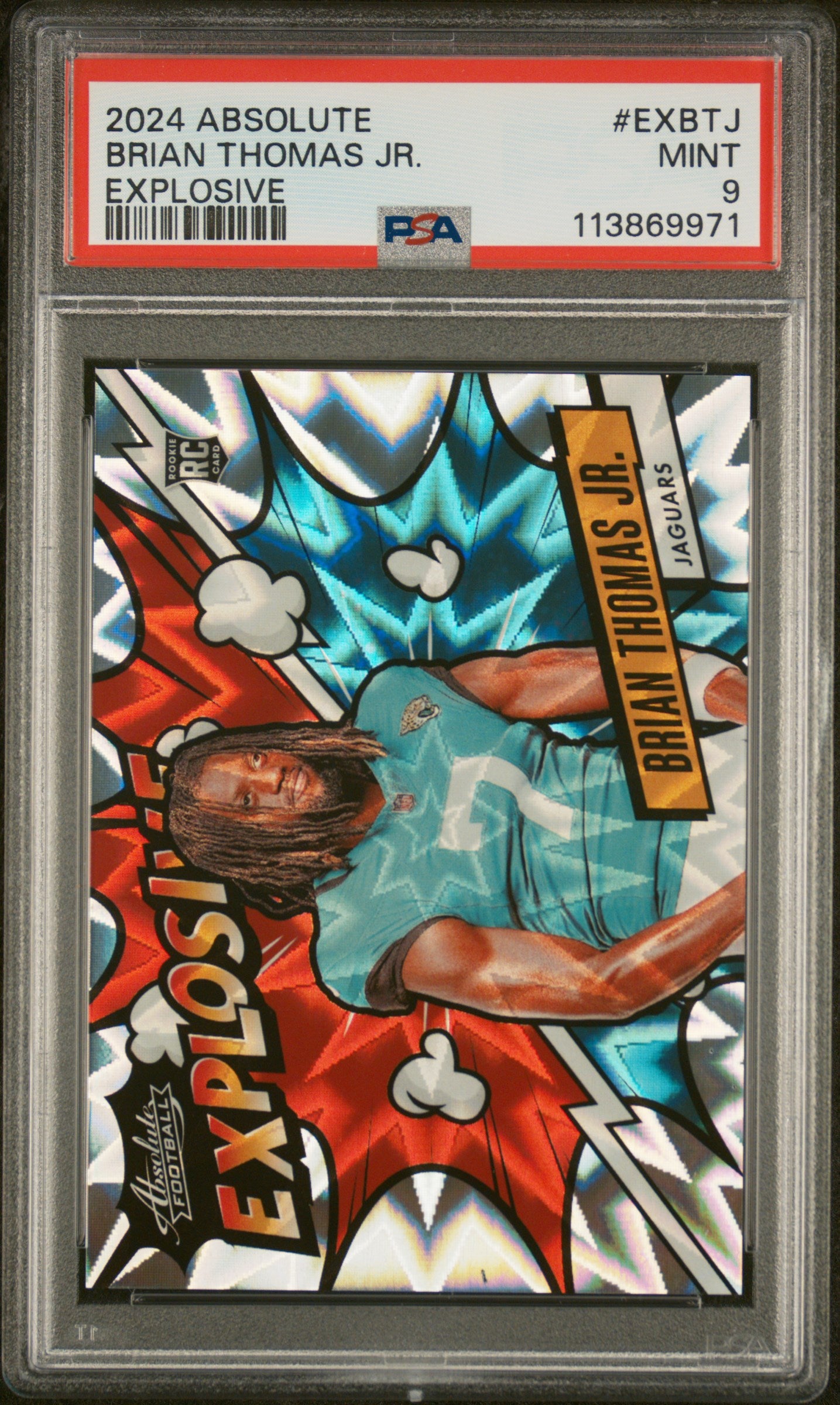 2024 Panini Absolute Explosive Brian Thomas Jr. #EX-BTJ RC PSA 9