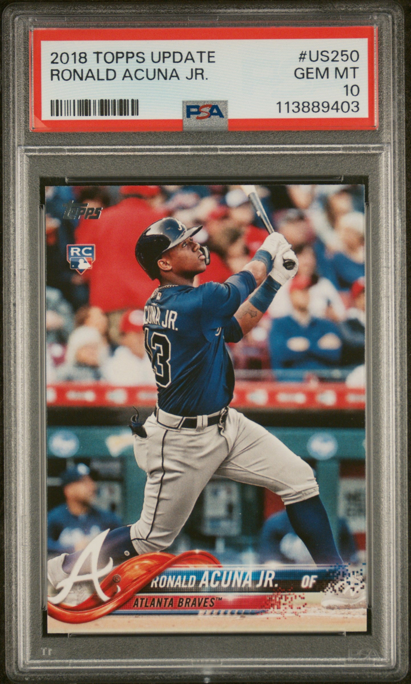 2018 Topps Update Ronald Acuna Jr. #US250 RC PSA 10