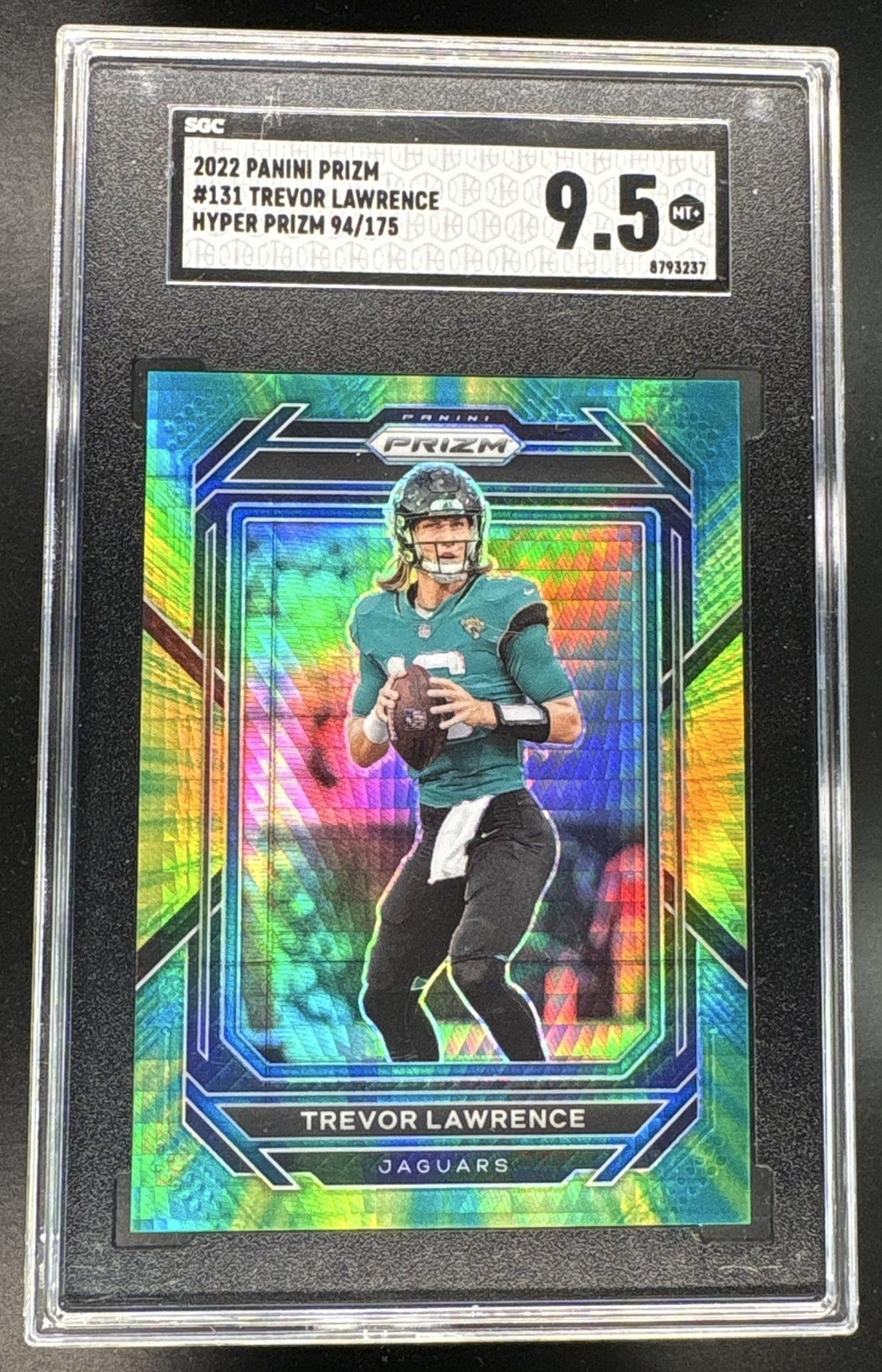 2022 Prizm #131 Trevor Lawrence Hyper /175 SGC 9.5