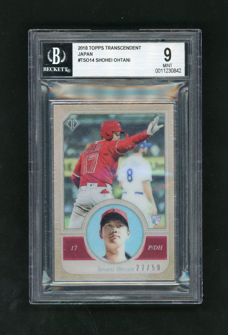 2018 Topps Transcendent #T-SO14 Shohei Ohtani Japan Rookie /50 BGS 9