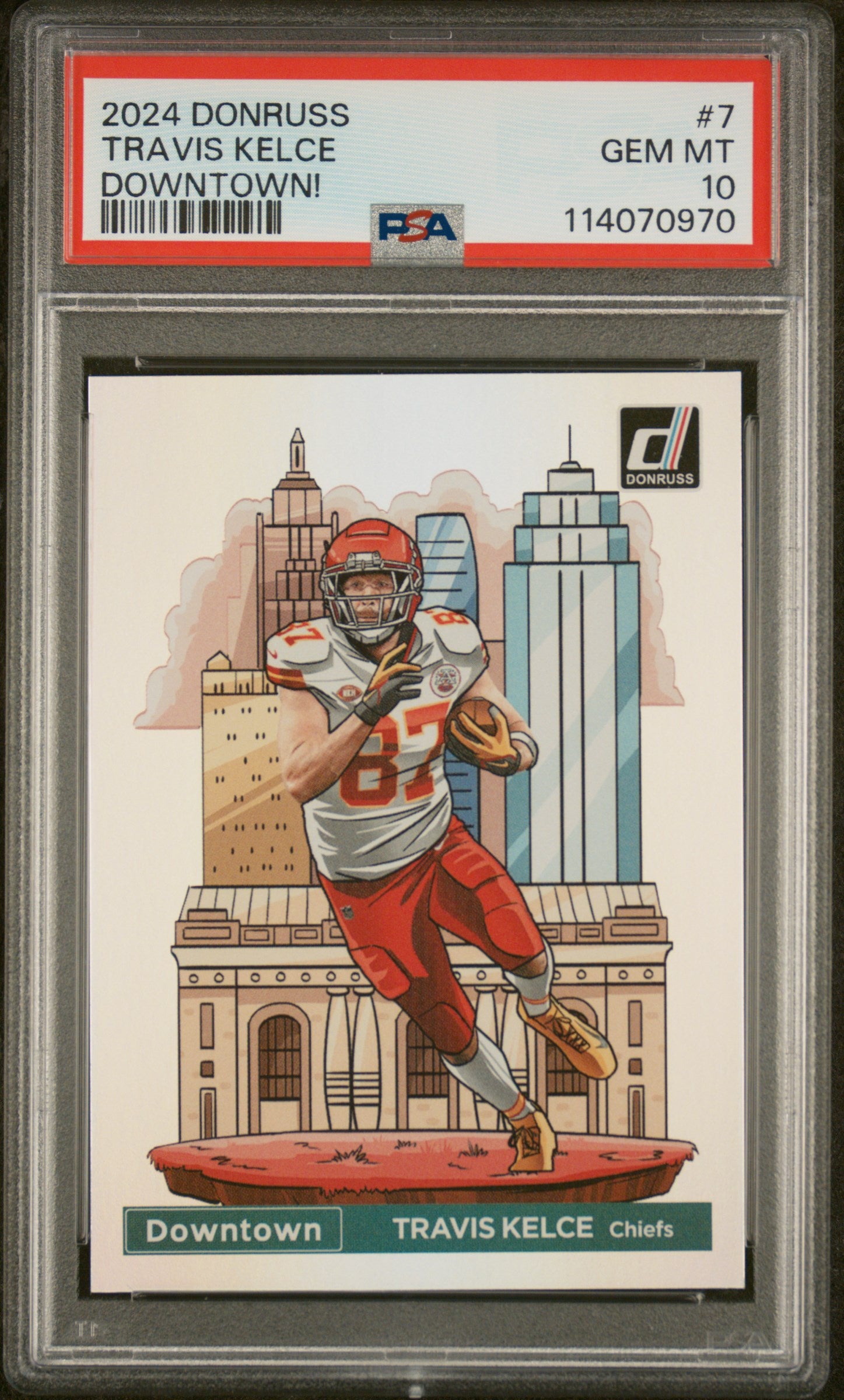 2024 Donruss #7 Travis Kelce Downtown! PSA 10