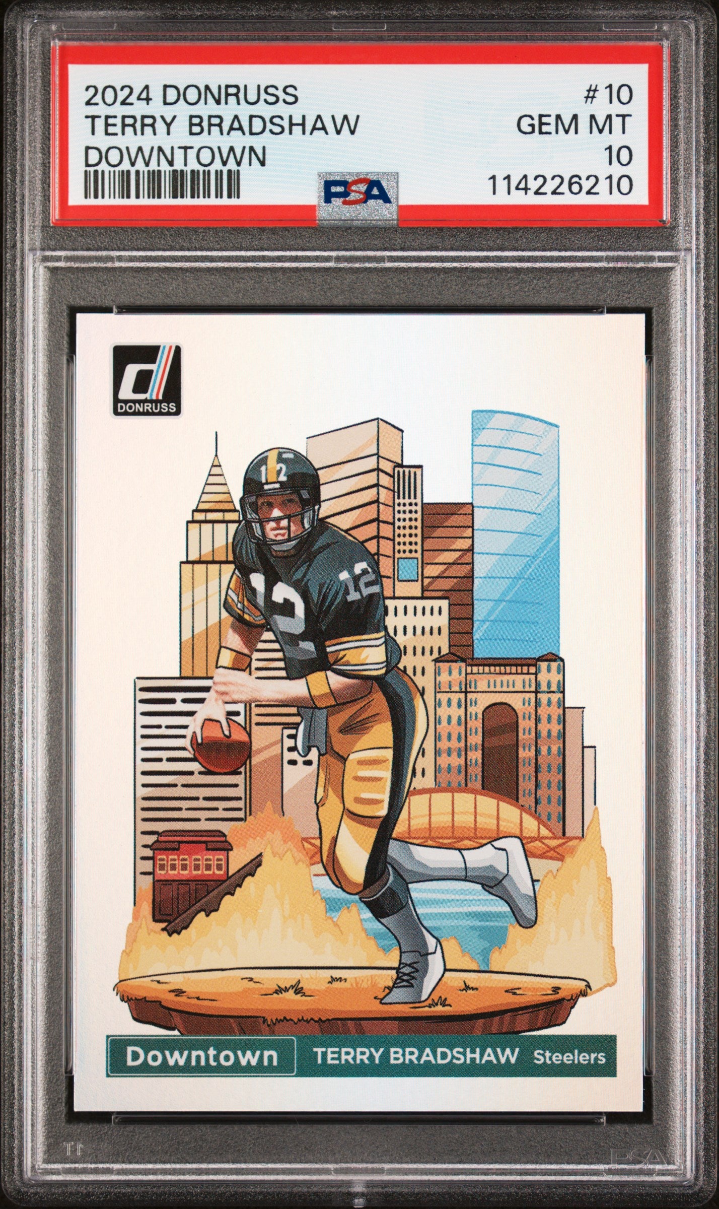 2024 Panini Donruss Downtown Terry Bradshaw #10 PSA 10