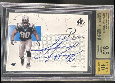 2002 SP Authentic Sign of the Times Julius Peppers Auto #ST-PE BGS 9.5
