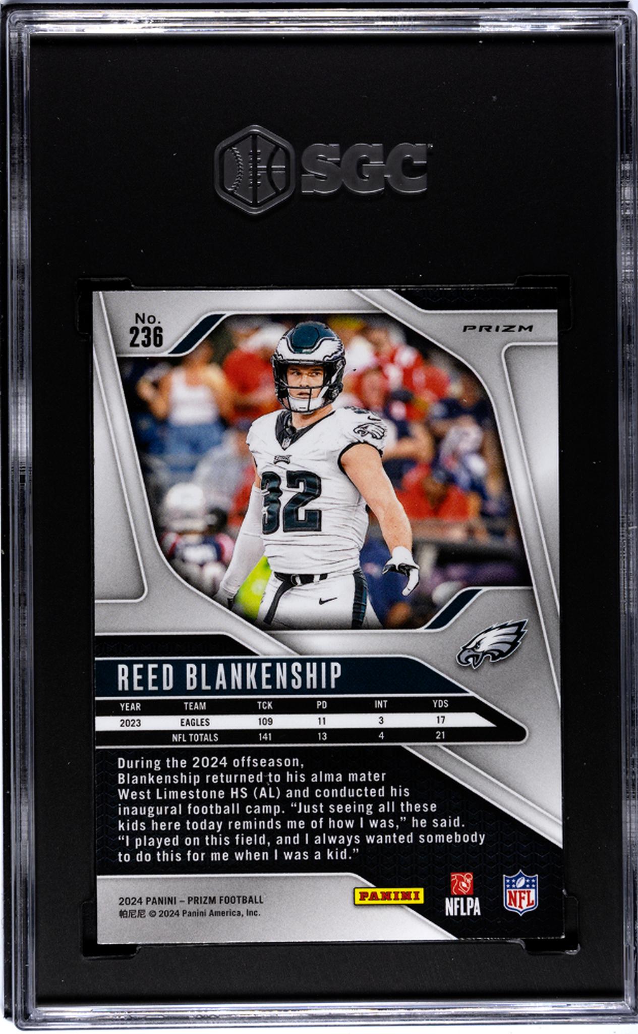 2024 Panini Prizm #236 Reed Blankenship RWB Prizm SGC 9