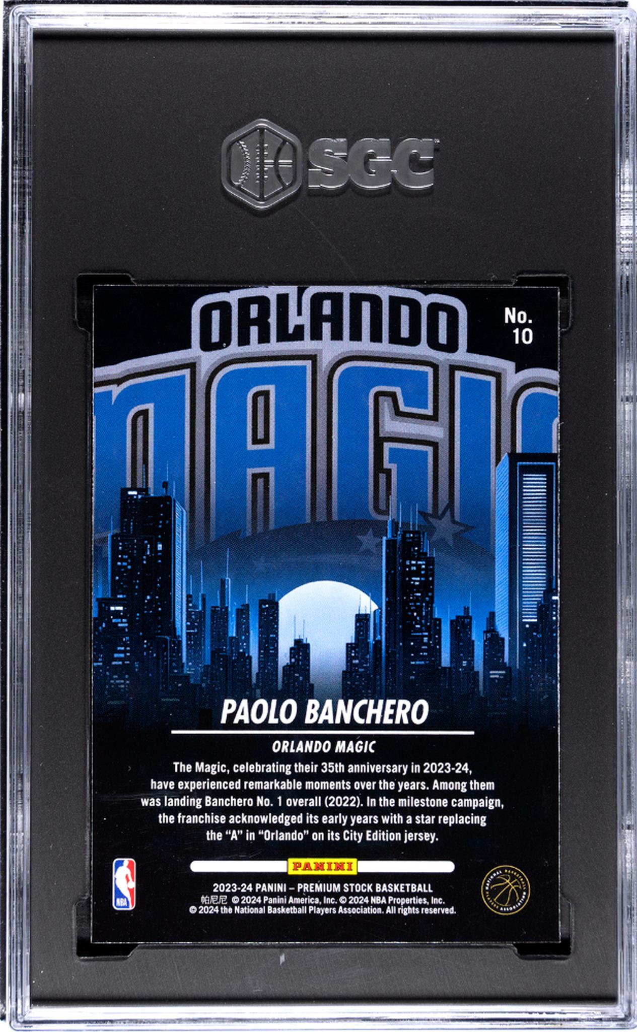 2023-24 Panini Hoops City Edition Paolo Banchero #10 SGC 10