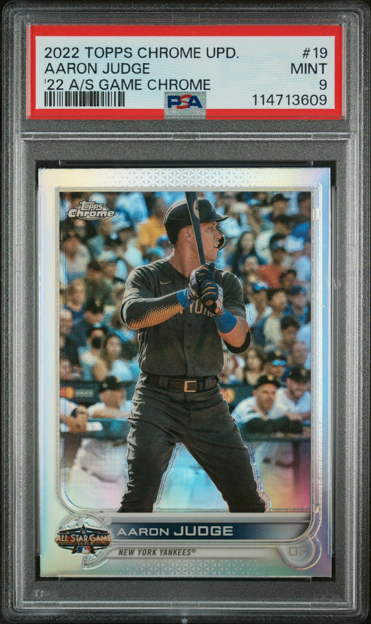 2022 Topps Chrome Update '22 All Star Game Aaron Judge #ASGC19 PSA 9