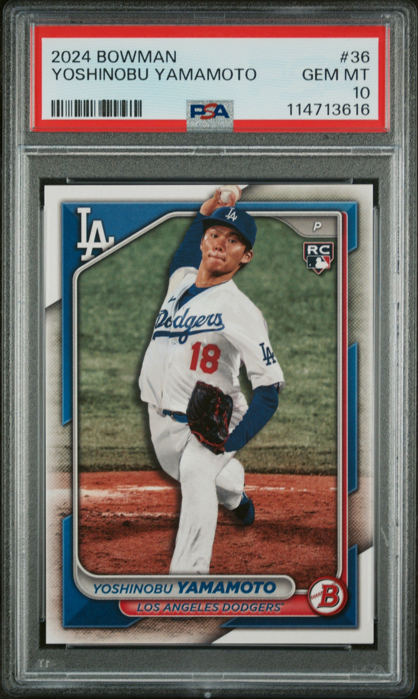 2024 Topps Bowman Yoshinobu Yamamoto #36 RC PSA 10