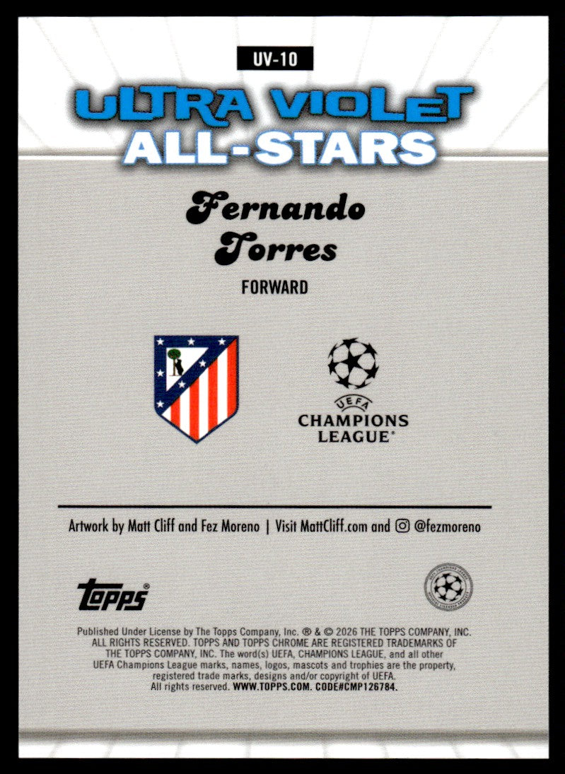 2026 Topps Chrome /10 Fernando Torres Ultra Violet SSP