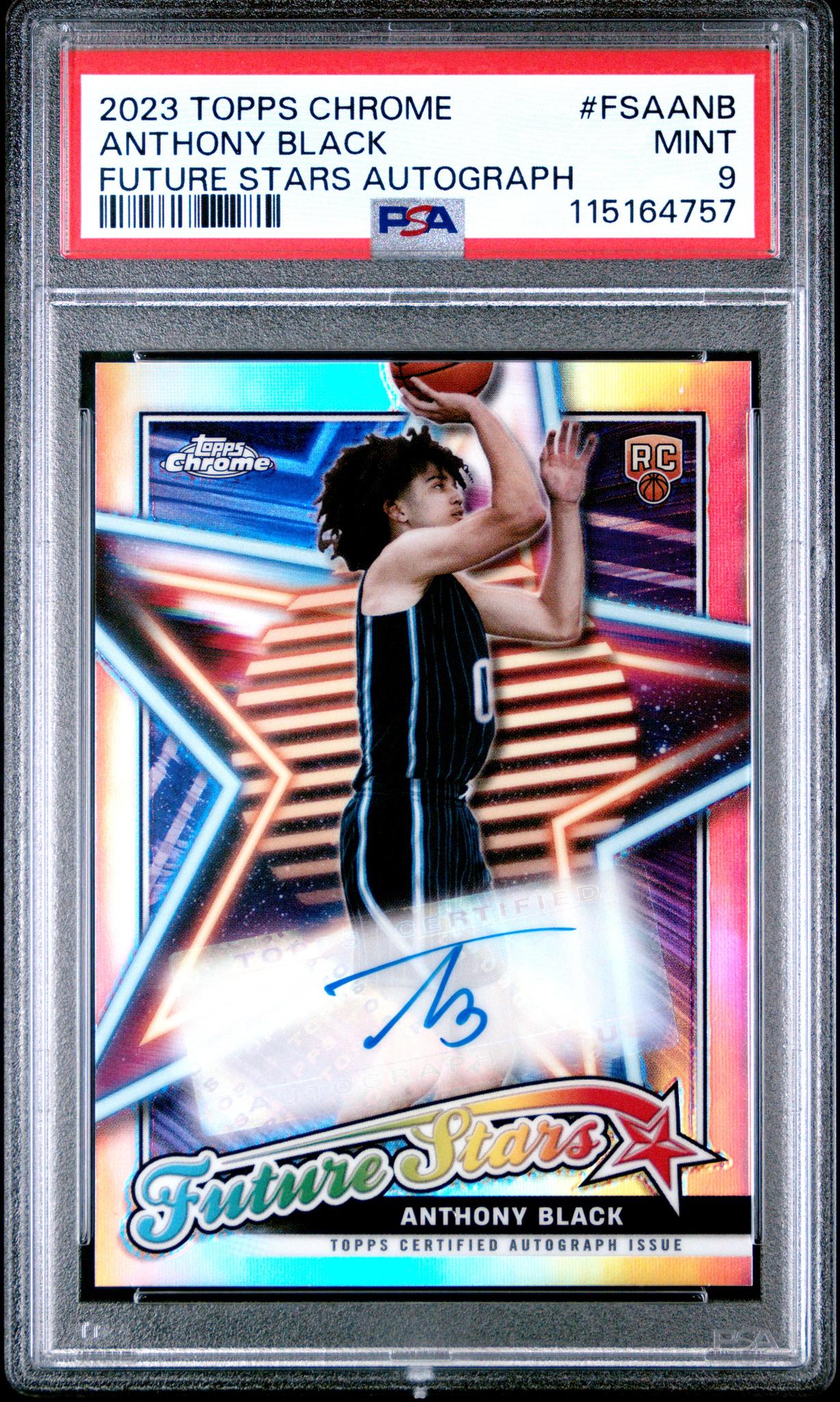 2023 Topps Chrome Future Stars Autograph Anthony Black #FSA-ANB RC Auto PSA 9