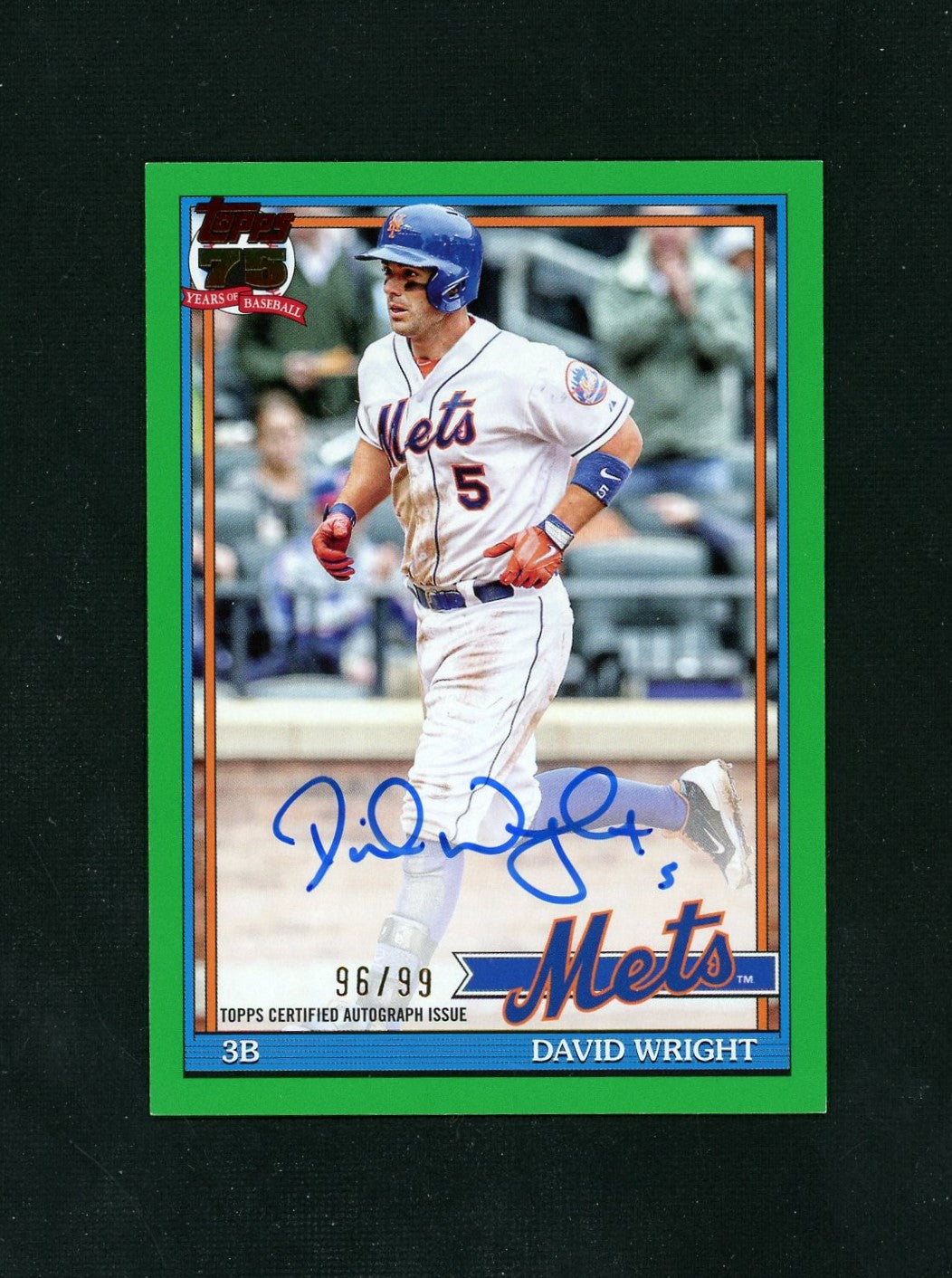 2026 Topps Series 1 #91A-DW David Wright Green Auto /99