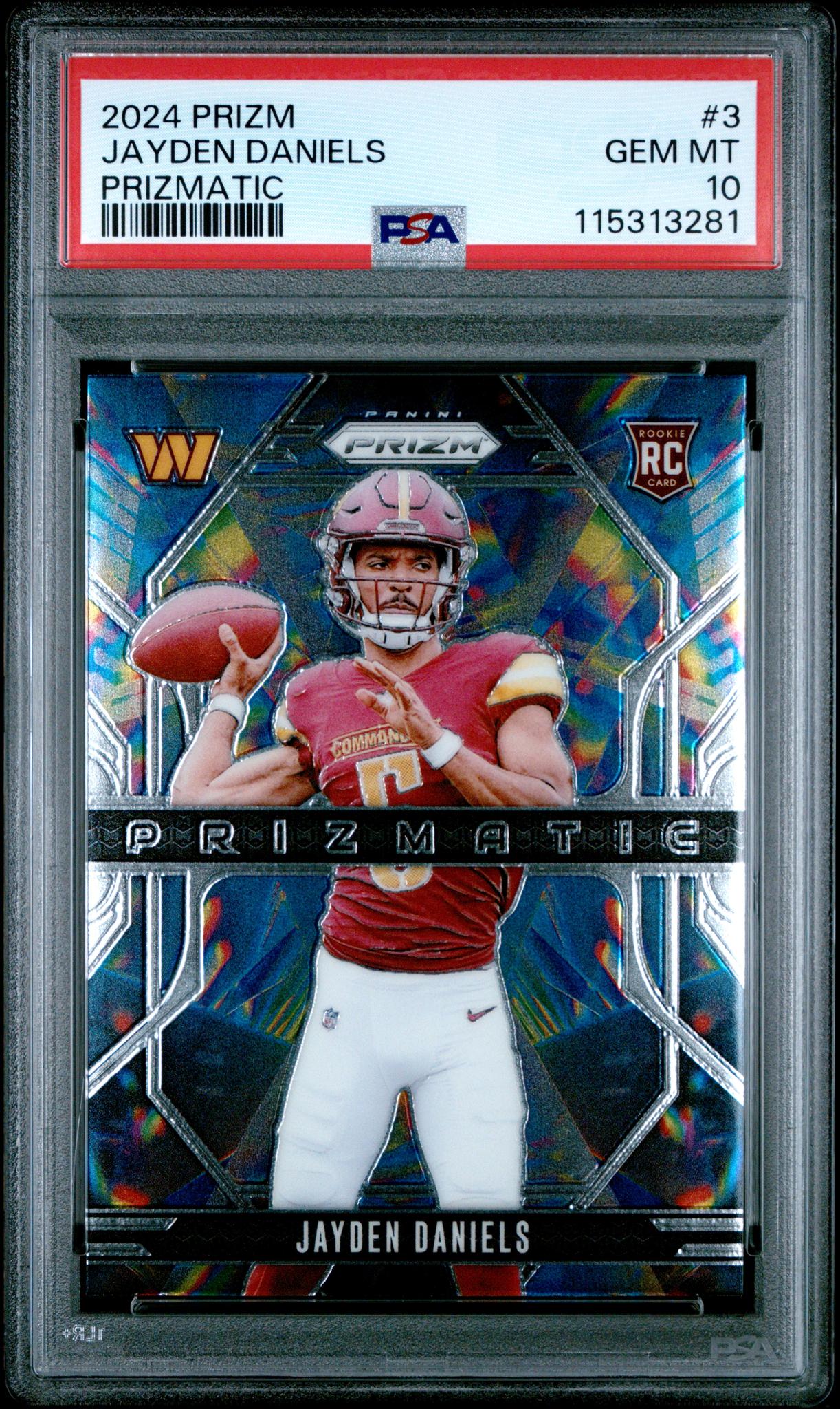 2024 Panini Prizm Prizmatic Jayden Daniels #3 PSA 10