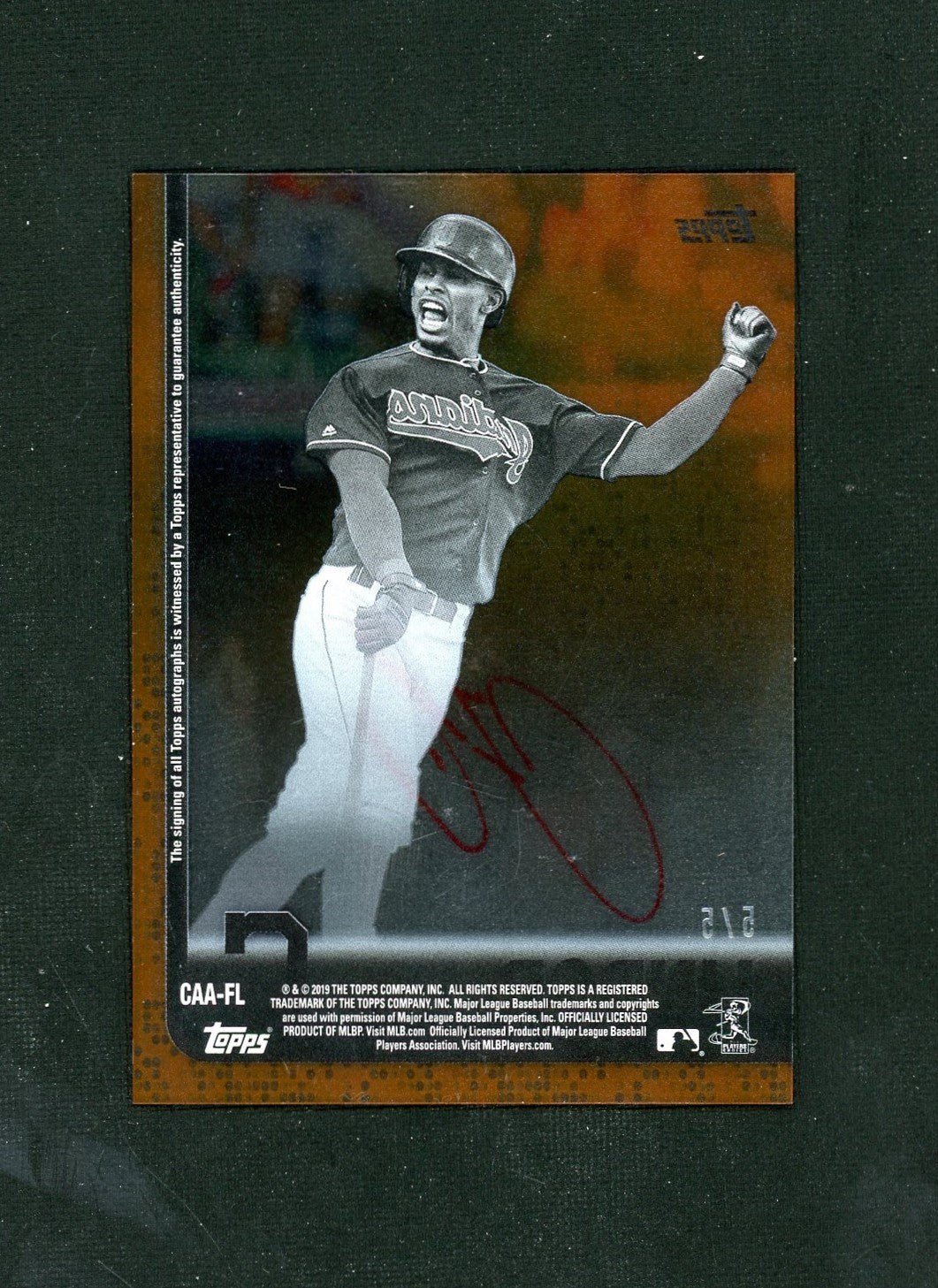 2019 Topps #CAA-FL Francisco Lindor Auto /5 Red Ink