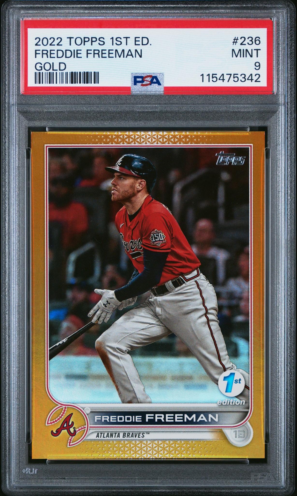 2022 Topps 1st Edition Gold Freddie Freeman #236 PSA 9
