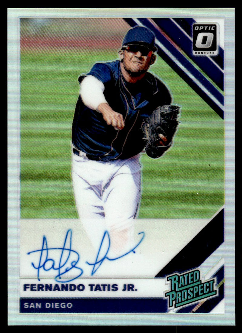 2019 Donruss Optic Fernando Tatis Jr. Rated Rookie Silver Holo RC Auto