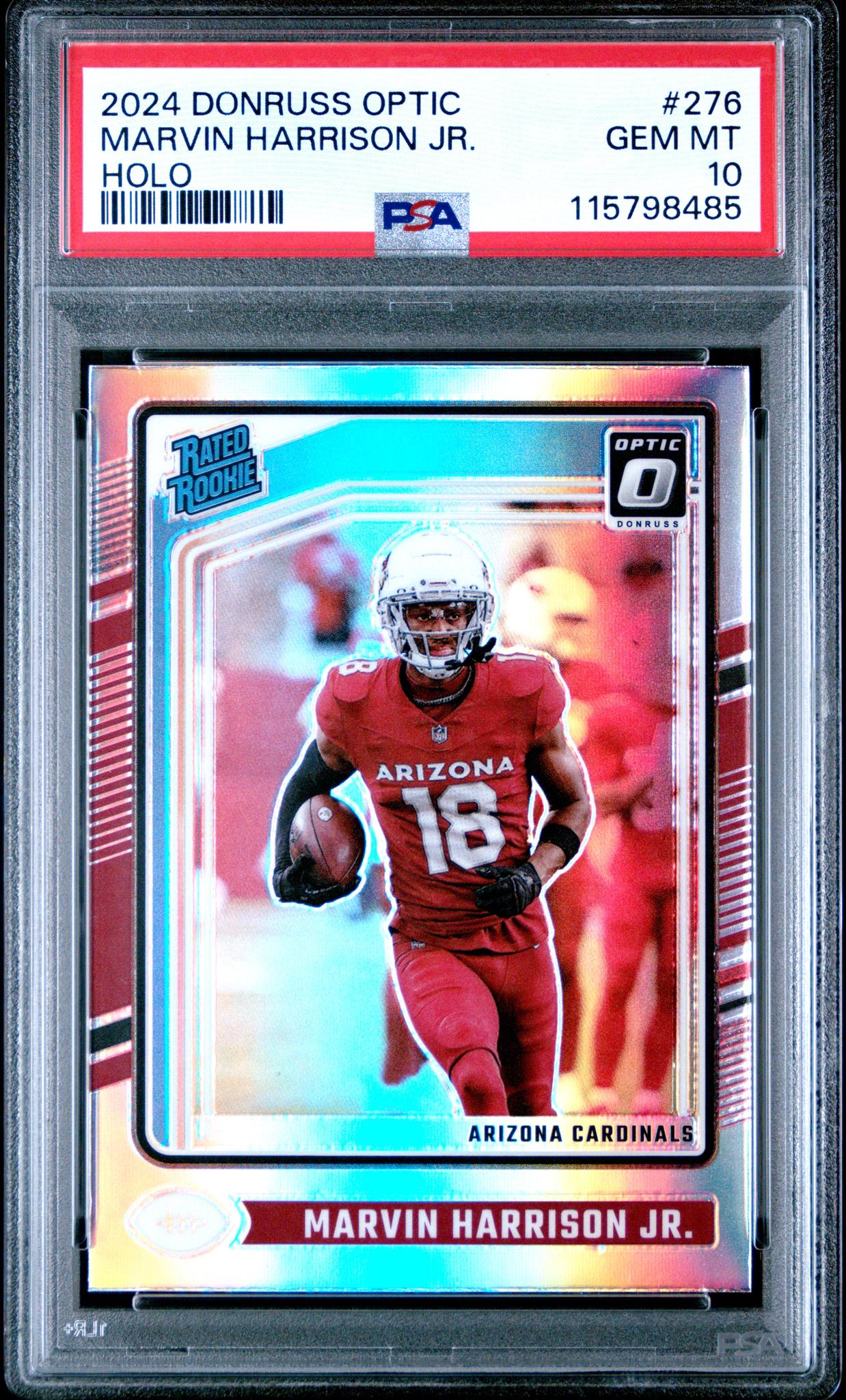 2024 Panini Donruss Optic Holo Marvin Harrison Jr #276 RC PSA 10