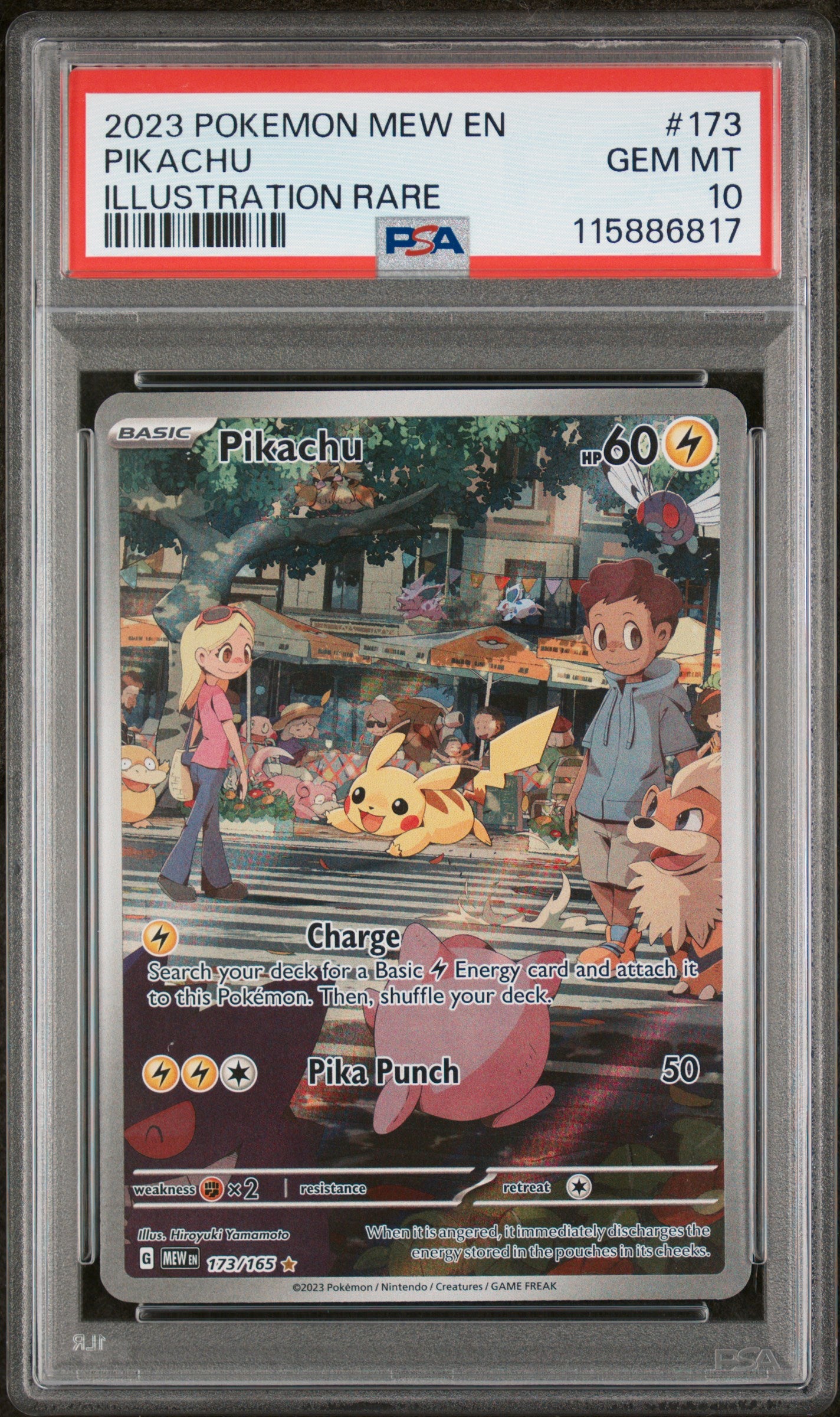 2023 Pokemon Scarlet and Violet 151 Illustration Rare Pikachu #173 PSA 10