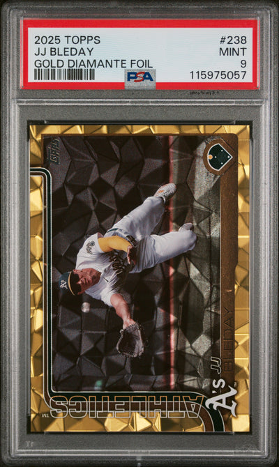 2025 Topps JJ Bleday #238 Gold Diamante Foil /50 PSA 9