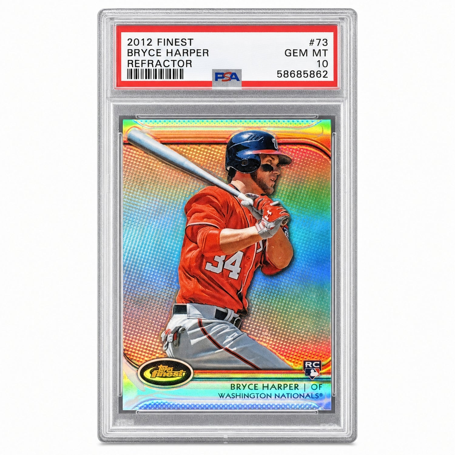 2012 Finest Refractor Bryce Harper #73 PSA 10